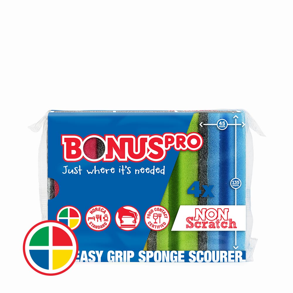 BonusPRO Formázott mosogatószivacs 4db HoReCa - HACCP