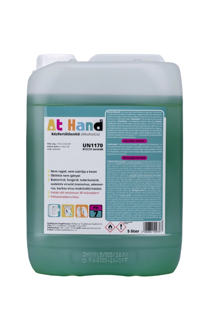 At Hand kézfertőtlenítő 5 liter - ADAGOLÓ UTÁNTÖLTŐ - Aracid
