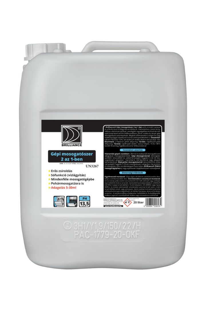 Brilliance® ÖKO Gépi mosogatószer 2 az 1 - ben 20 liter - Aracid