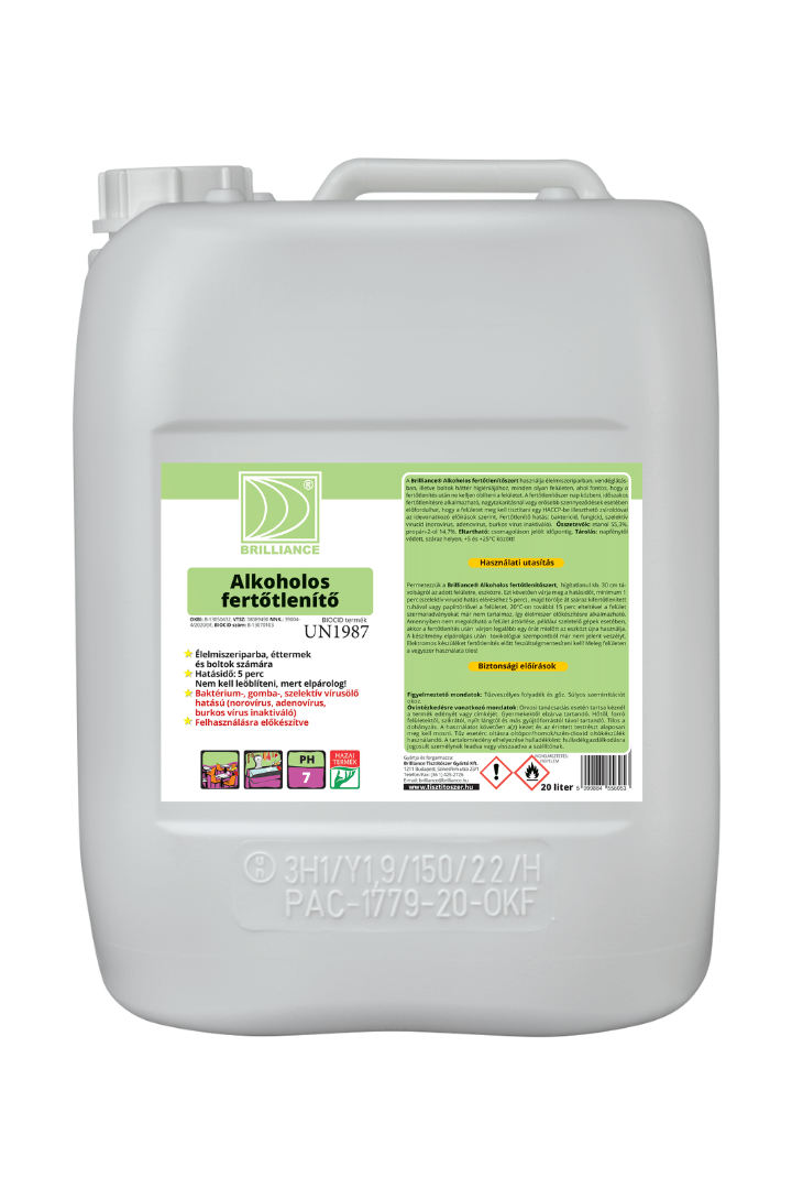 Brilliance® Alkoholos fertőtlenítő 20 liter - Aracid