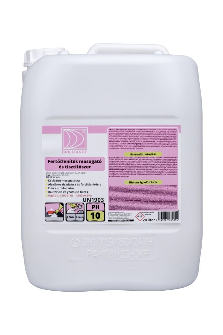 Brilliance® Fertőtlenítős mosogató - és tisztítószer 20 liter - Aracid