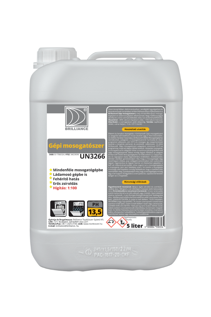 Brilliance® Gépi mosogatószer 5 liter - Aracid