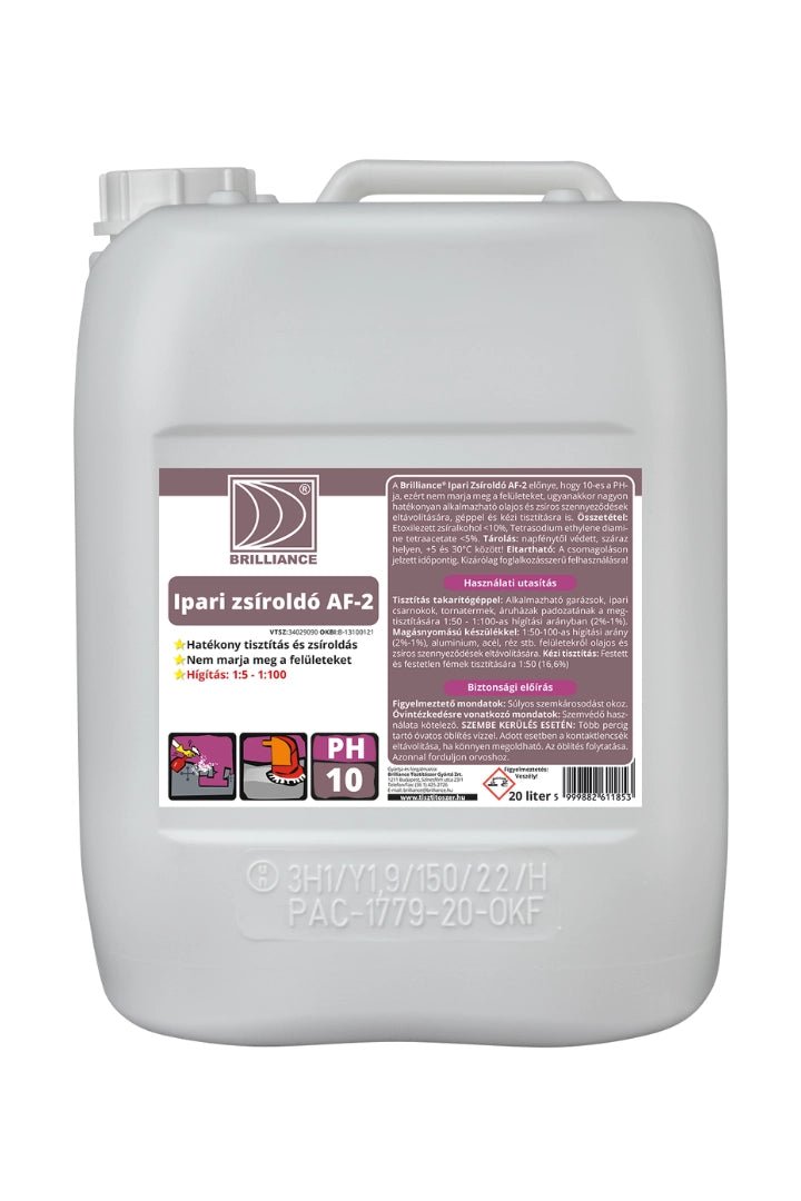 Brilliance® Ipari zsíroldó AF - 2 20 liter - Aracid